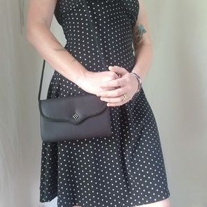 La Regale Black Silk Shoulder Bag Evening Purse